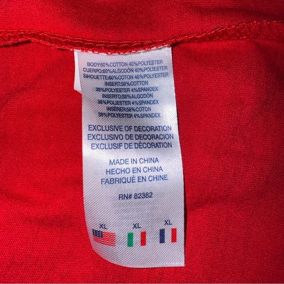 NWT CHAMPION Script Spell Out Logo Tee T-Shirt Red Boys Size XL - Picture 8 of 10